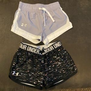 (2) Girls Under Armour Active Shorts